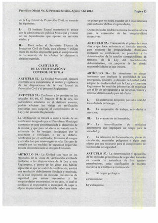 Reglamento de proteccion civil