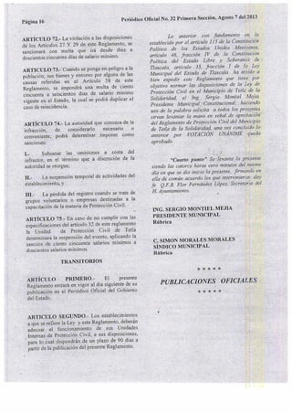 Reglamento de proteccion civil