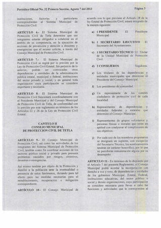 Reglamento de proteccion civil