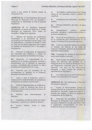 Reglamento de proteccion civil