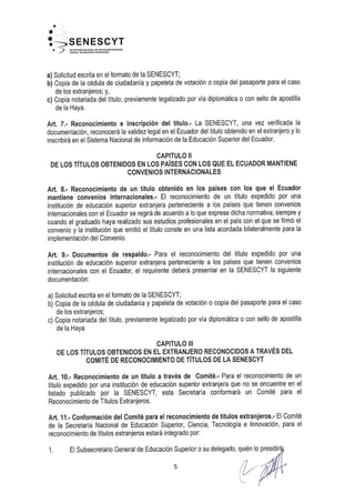 Reglamento de reconocimiento títulos