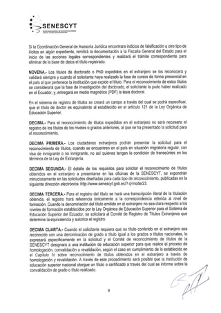 Reglamento de reconocimiento títulos