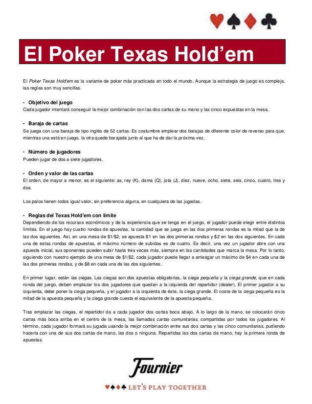 Juegos poker reglas