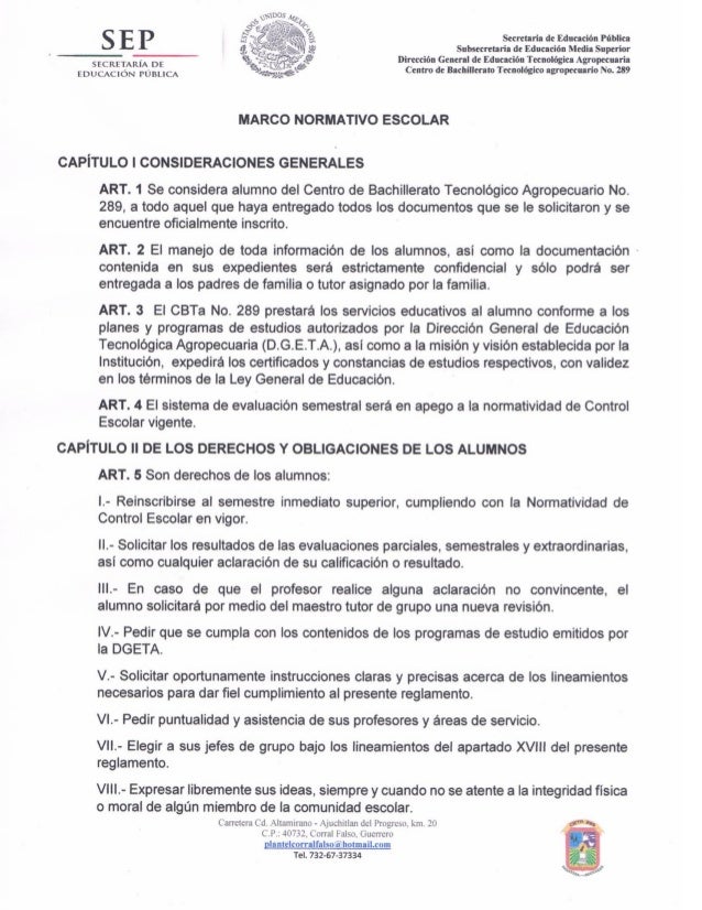 Reglamento De La Lisr Reglamento escolar