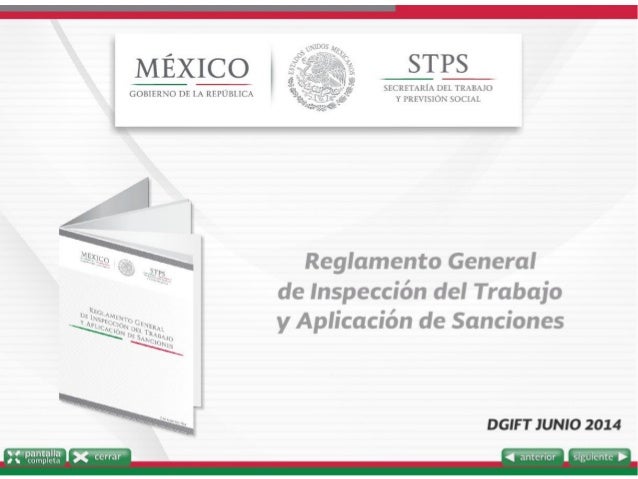 Reglamento general de inspeccion y aplicacion de sanciones