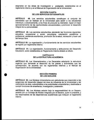 Reglamento general de la UNEFA