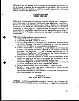 Reglamento general de la UNEFA