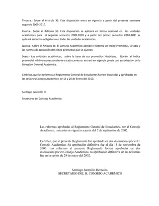 Reglamento General de Estudiantes - PUCE | PDF