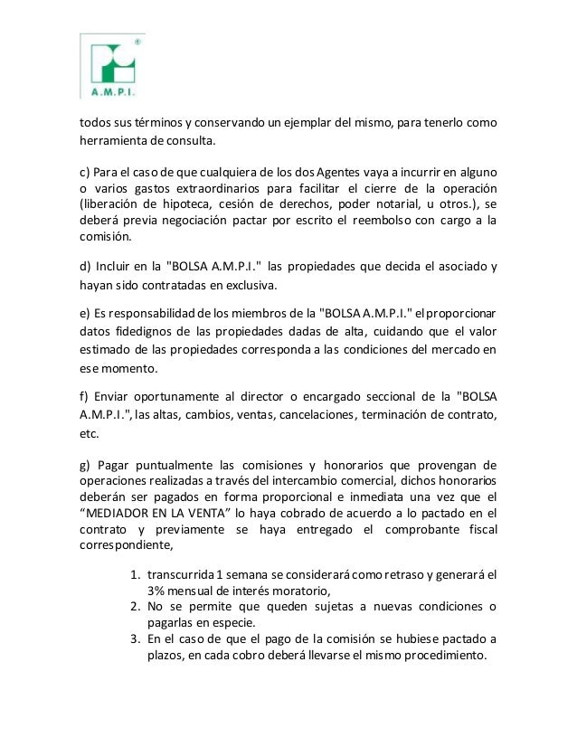 Propuesta BORRADOR Reglamento intercambio inmobiliario AMPI