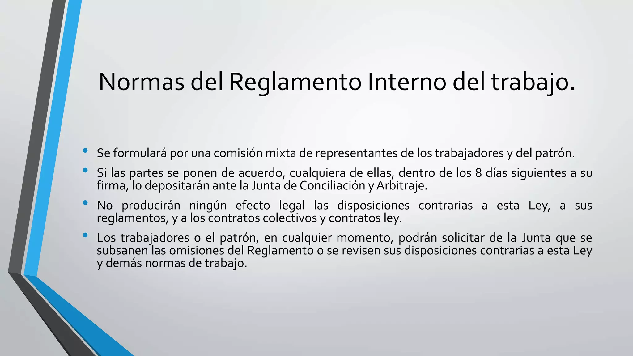 Reglamento interior del trabajo | PPTX
