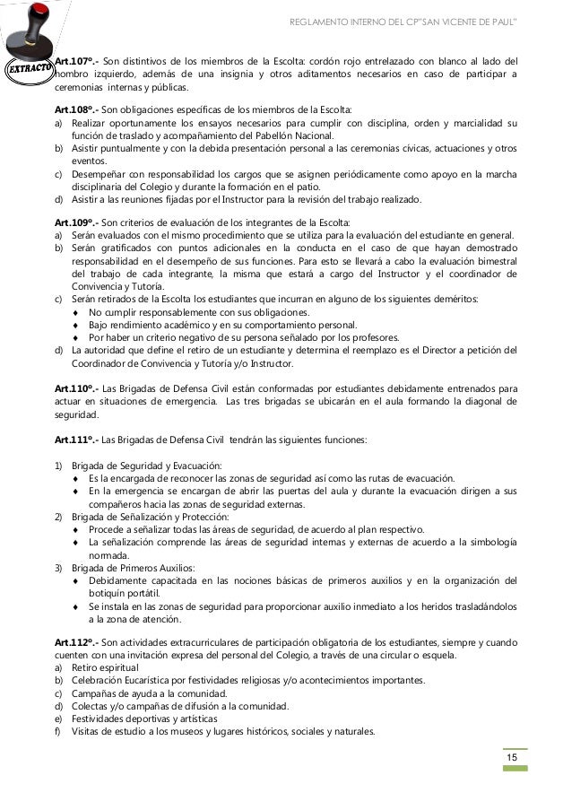 Presentación personal de un estudiante