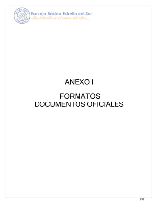 192
ANEXO I
FORMATOS
DOCUMENTOS OFICIALES
 