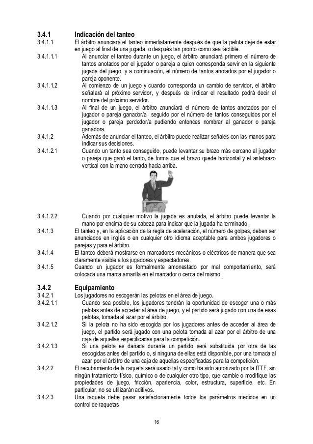 Reglamento oficial de tenis de mesa
