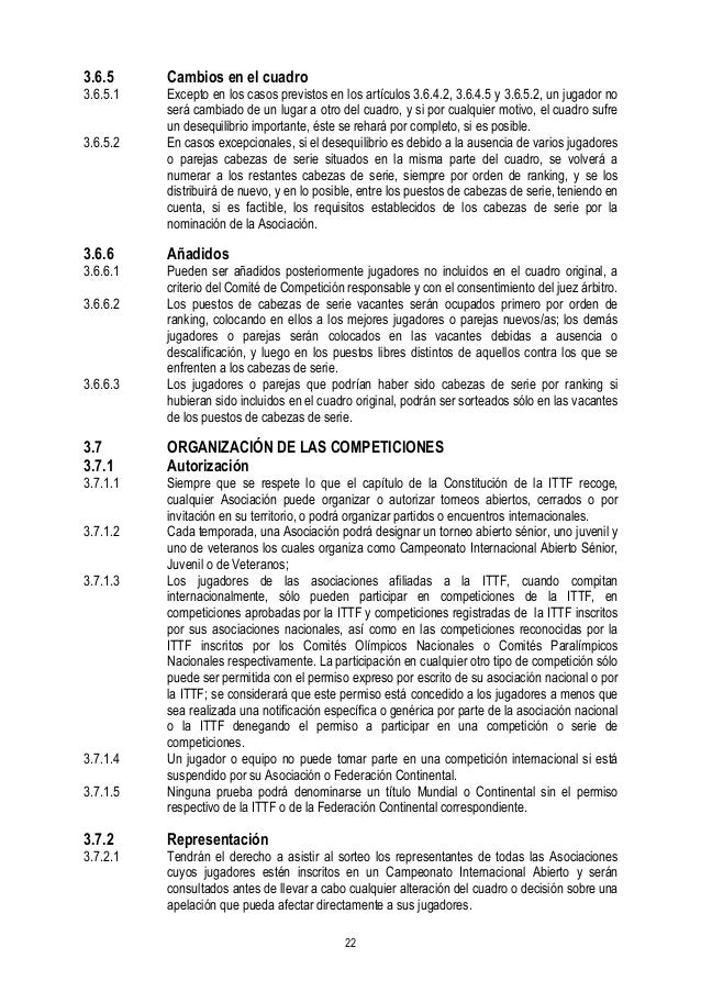 Reglamento oficial de tenis de mesa