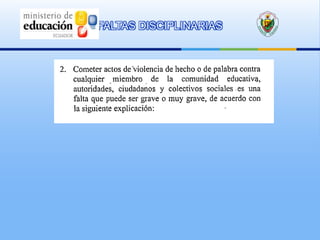 FALTAS DISCIPLINARIAS
 