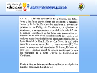 ACCIONES DISCIPLINARIAS
 