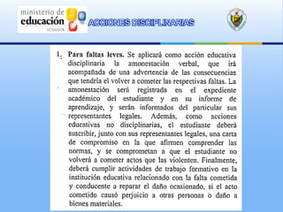 ACCIONES DISCIPLINARIAS
 