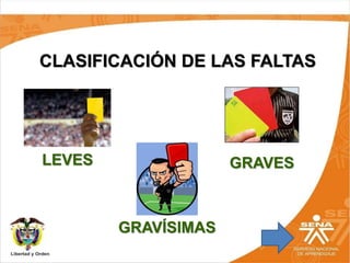 CLASIFICACIÓN DE LAS FALTAS
LEVES GRAVES
GRAVÍSIMAS
 