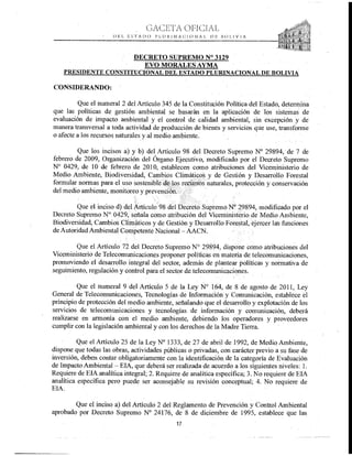 Reglamento Ambiental para el Sector Telecomunicaciones