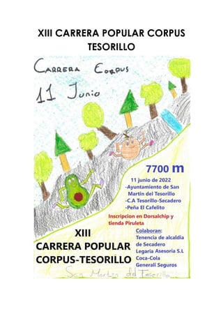 XIII CARRERA POPULAR CORPUS
TESORILLO
 