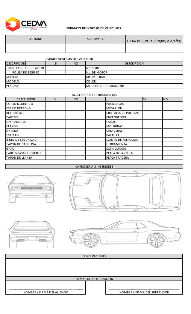 Reglamento y hoja de admision taller libre