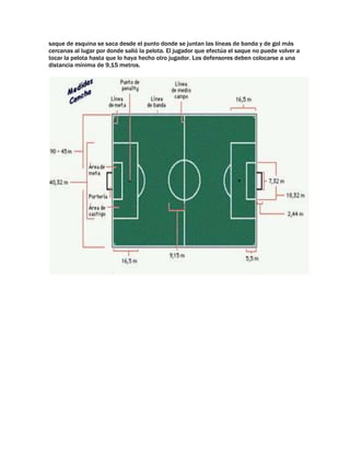 Reglamento y medidas de la cancha de futbol