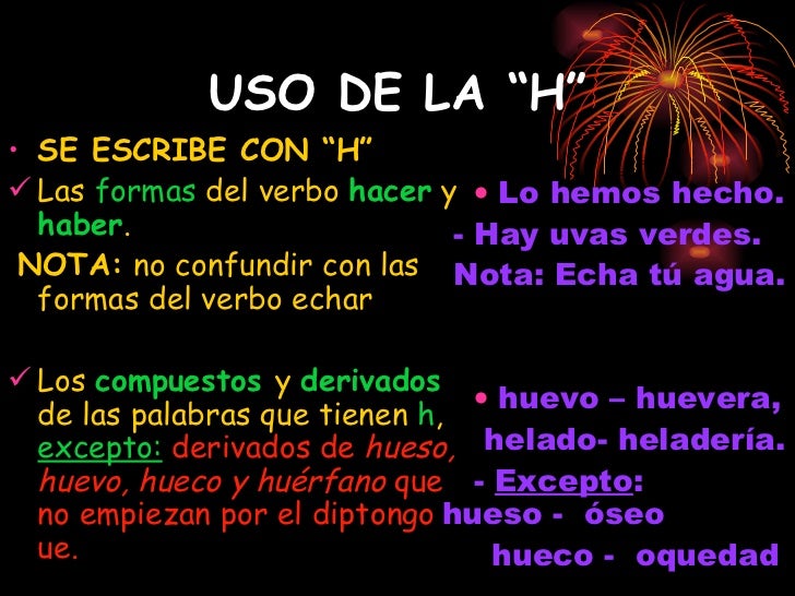 Resultado de imagen de REGLAS DE LA  H 4º PRIMARIA