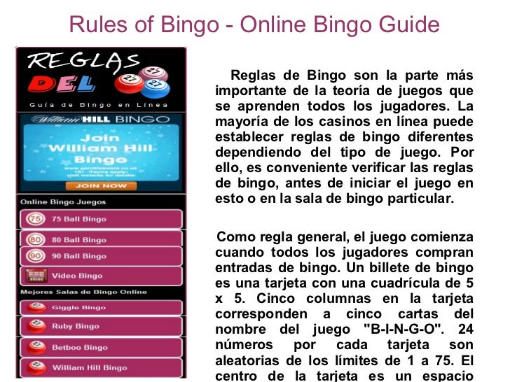 Reglas delbingo