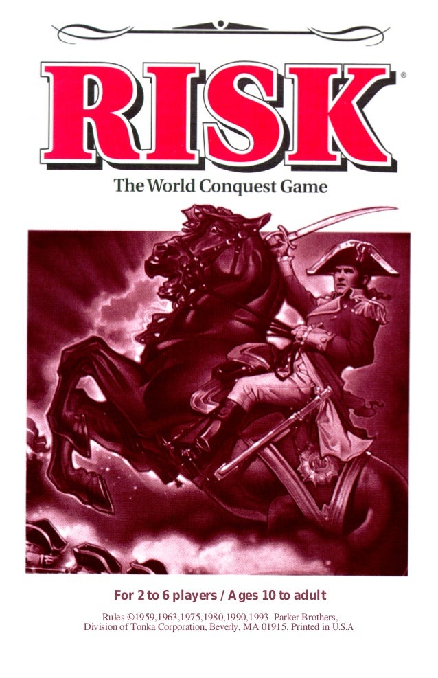 Reglas Originales En Ingles Juego Risk