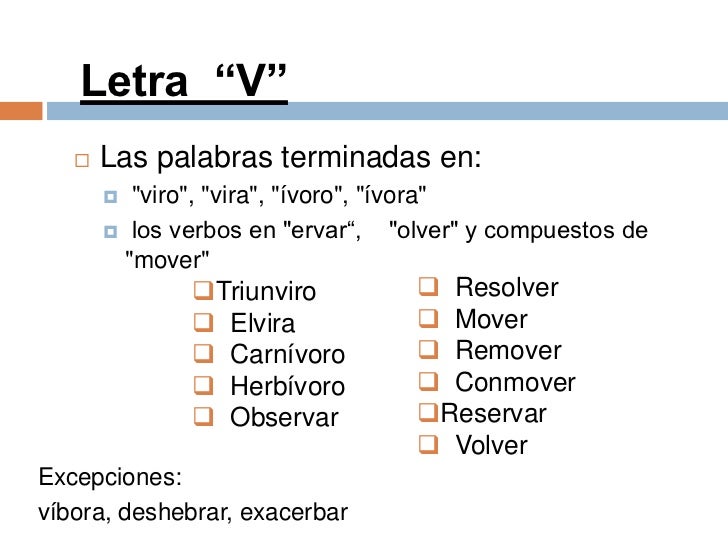 Palabras Terminadas En Voro Y Vora es.slideshare.net