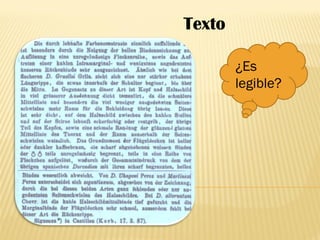 Texto
¿Es
legible?
 