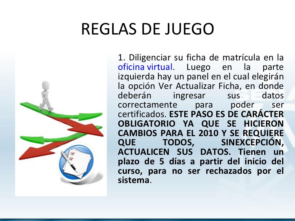 REGLAS DE JUEGO