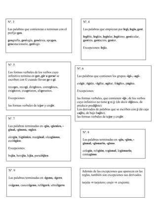 Nº. 3
Las palabras que comienzan o terminan con el
prefijo geo.
geografía, geología, geodesia, apogeo,
geoestacionario, ge...
