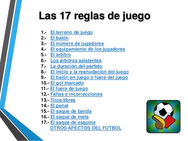 Reglas del fútbol