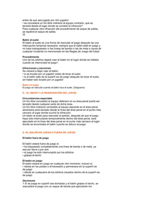 Reglas Del Futbolsal