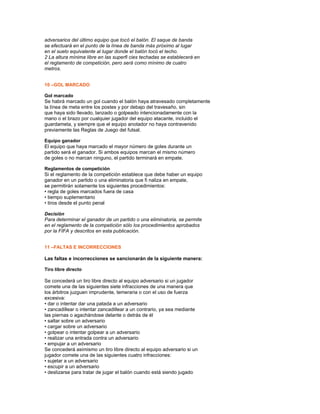 Reglas Del Futbolsal