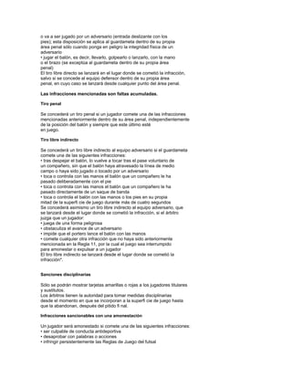 Reglas Del Futbolsal