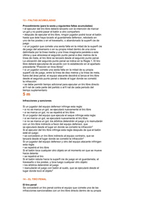 Reglas Del Futbolsal