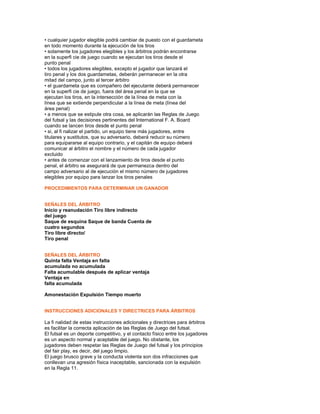 Reglas Del Futbolsal