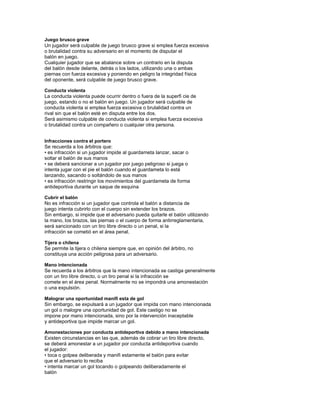 Reglas Del Futbolsal