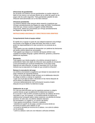 Reglas Del Futbolsal