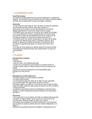 Reglas Del Futbolsal