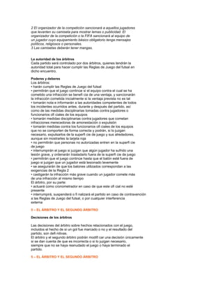 Reglas Del Futbolsal