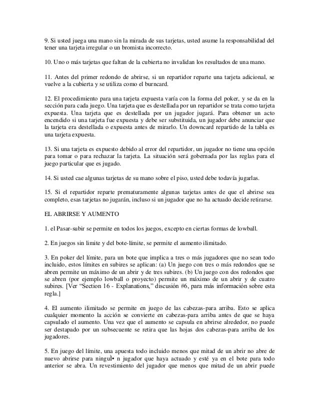 Como se juega al poker y sus reglas