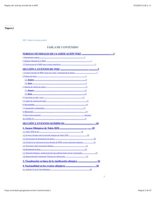Reglas del ranking mundial de la wkf | PDF