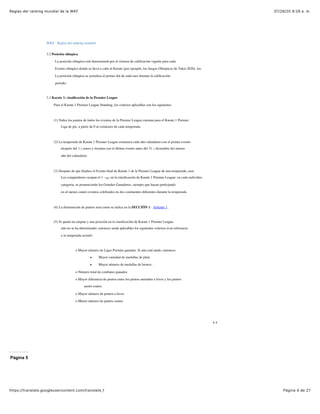 Reglas del ranking mundial de la wkf | PDF