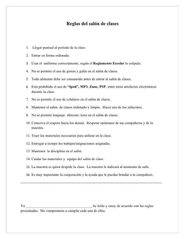 5 Reglas Del Salon De Clases En Ingles - Descargar Video