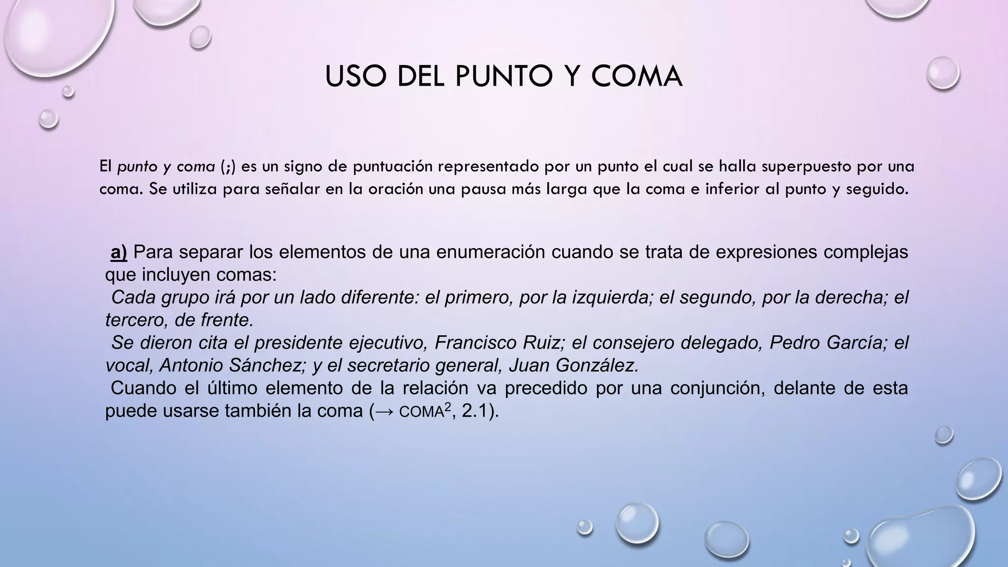 “Reglas del uso de la coma, el punto y coma y las mayúsculas” | PPT