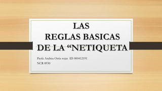 Reglas de netiqueta | PPT