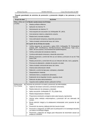 Reglas de operación 2009 (IMSS)